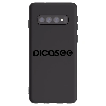 Picasee crna silikonska maskica za Samsung Galaxy S10 G973 - Picasee - new logo - black