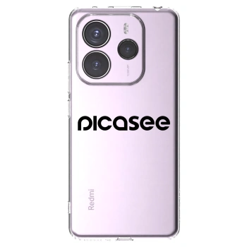 Picasee silikonska prozirna maskica za Xiaomi Redmi Note 14 5G - Picasee - new logo - black