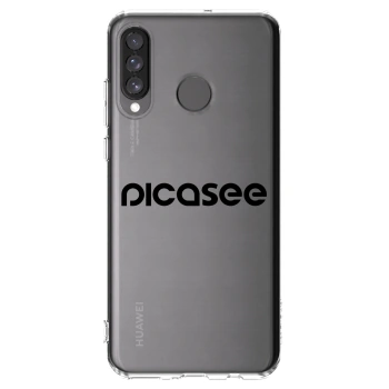 Picasee silikonska prozirna maskica za Huawei P30 Lite - Picasee - new logo - black