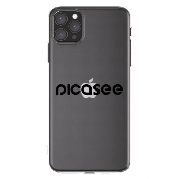 Picasee silikonska prozirna maskica za Apple iPhone 11 Pro Max - Picasee - new logo - black