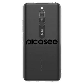 Picasee silikonska prozirna maskica za Xiaomi Redmi 8 - Picasee - new logo - black