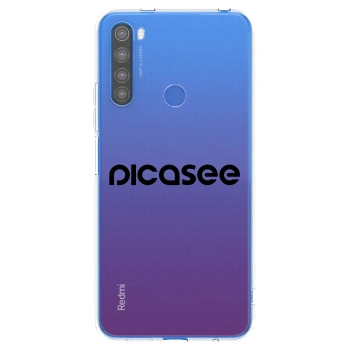 Picasee silikonska prozirna maskica za Xiaomi Redmi Note 8T - Picasee - new logo - black