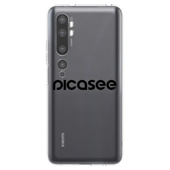 Picasee silikonska prozirna maskica za Xiaomi Mi Note 10 (Pro) - Picasee - new logo - black