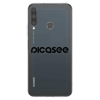 Picasee silikonska prozirna maskica za Huawei P40 Lite E - Picasee - new logo - black