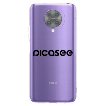 Picasee silikonska prozirna maskica za Xiaomi Poco F2 Pro - Picasee - new logo - black