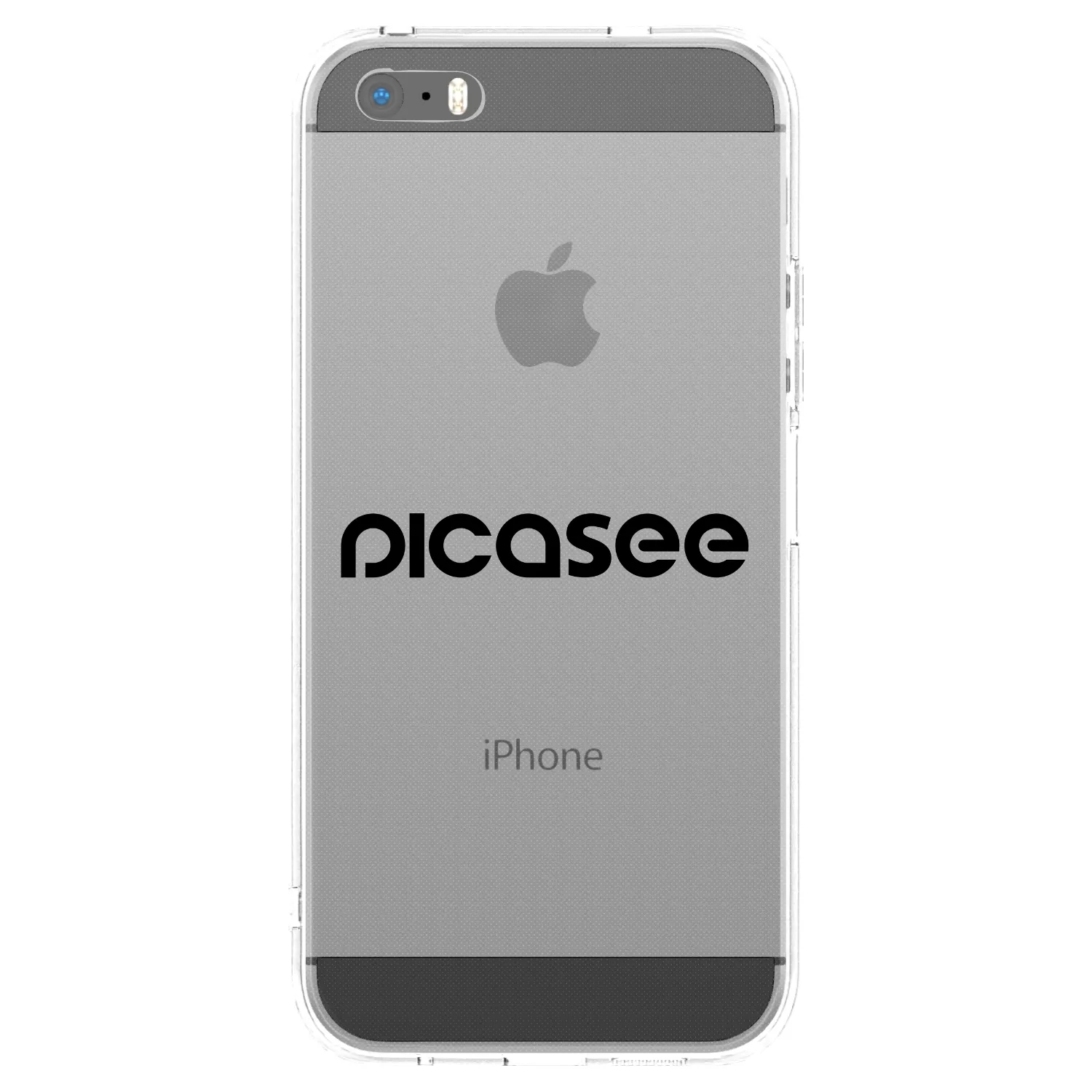 Picasee silikonska prozirna maskica za Apple iPhone 5/5S/SE - Picasee - new logo - black