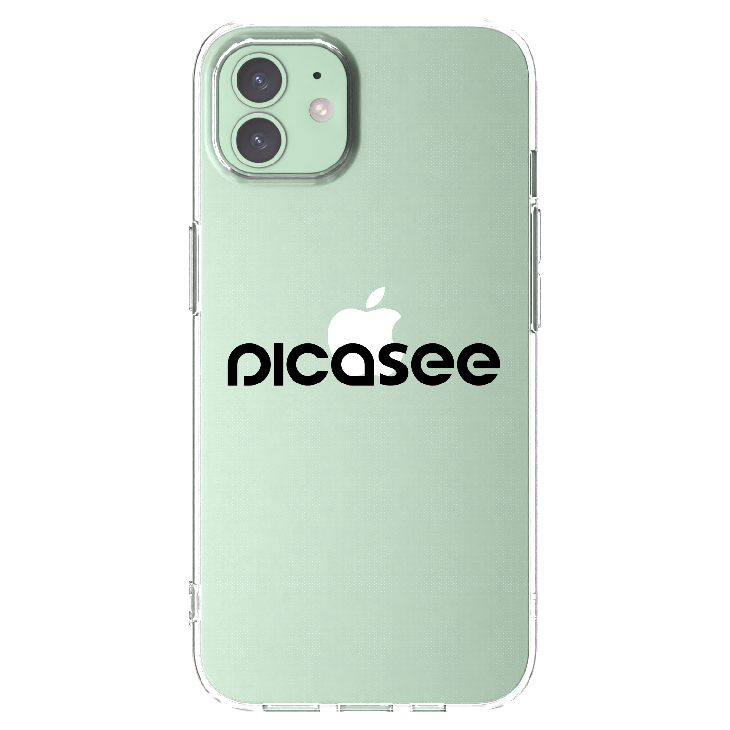 Picasee silikonska prozirna maskica za Apple iPhone 12 - Picasee - new logo - black