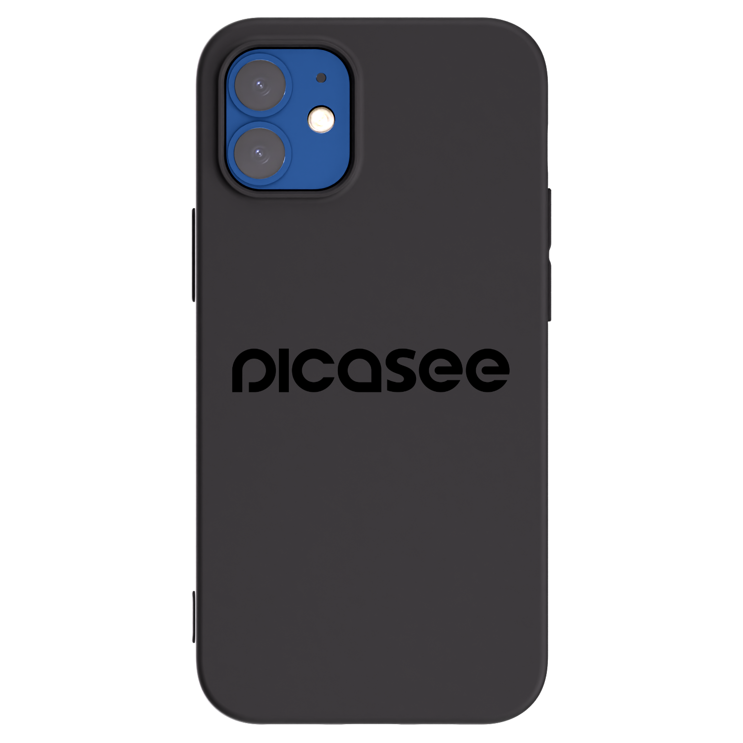 Picasee crna silikonska maskica za Apple iPhone 12 mini - Picasee - new logo - black