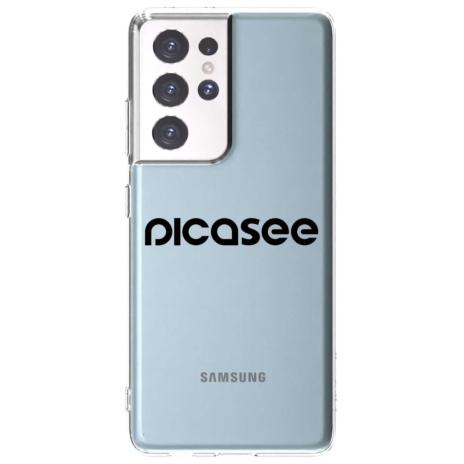 Picasee silikonska prozirna maskica za Samsung Galaxy S21 Ultra 5G G998B - Picasee - new logo - black