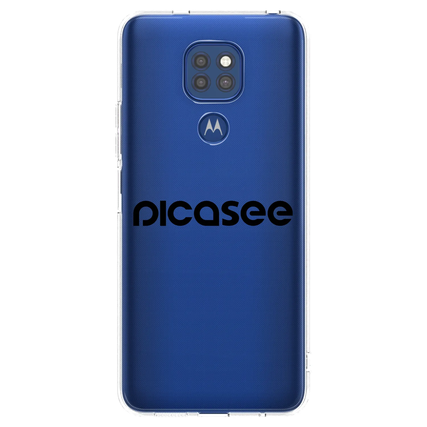 Picasee silikonska prozirna maskica za Motorola Moto G9 Play - Picasee - new logo - black