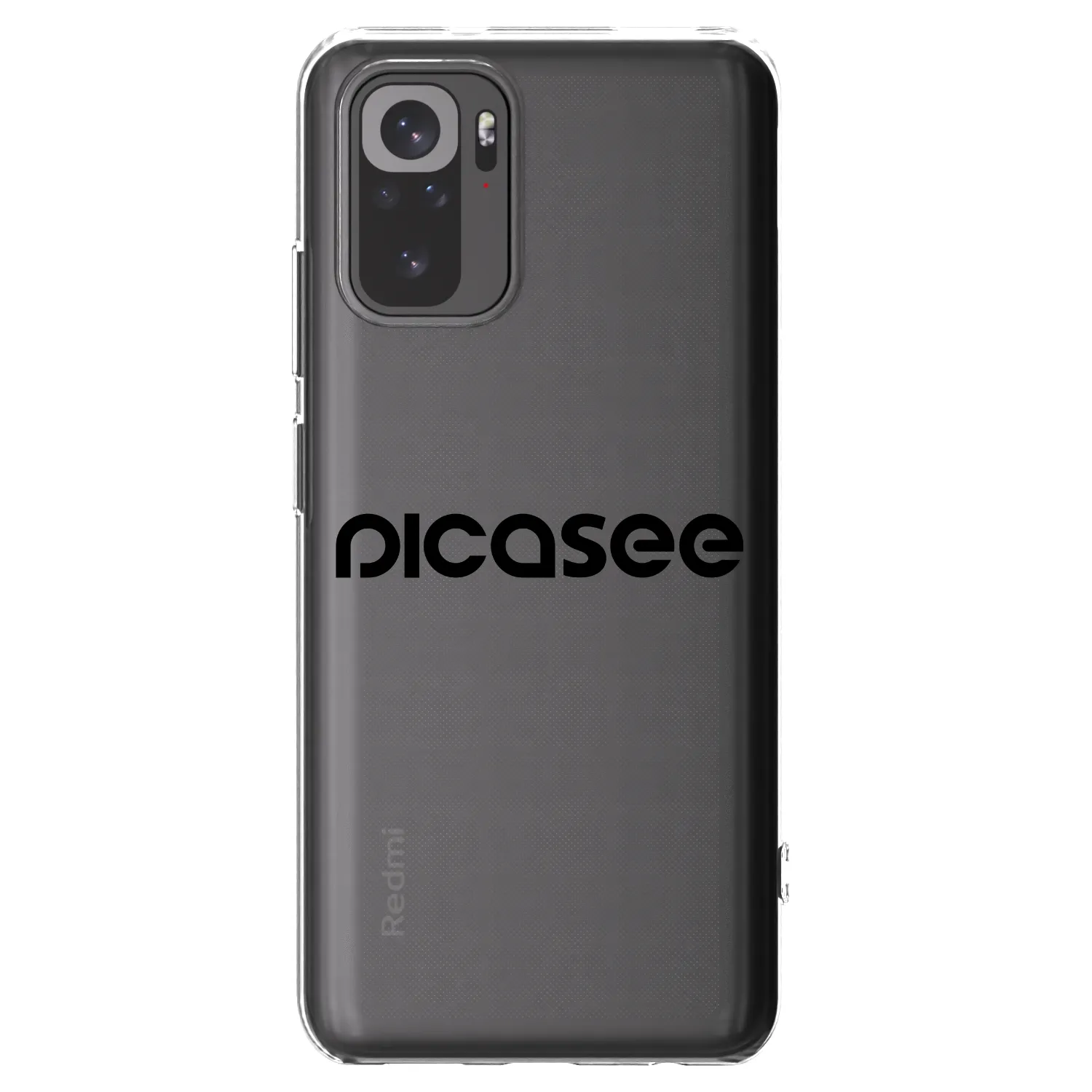 Picasee silikonska prozirna maskica za Xiaomi Redmi Note 10 - Picasee - new logo - black