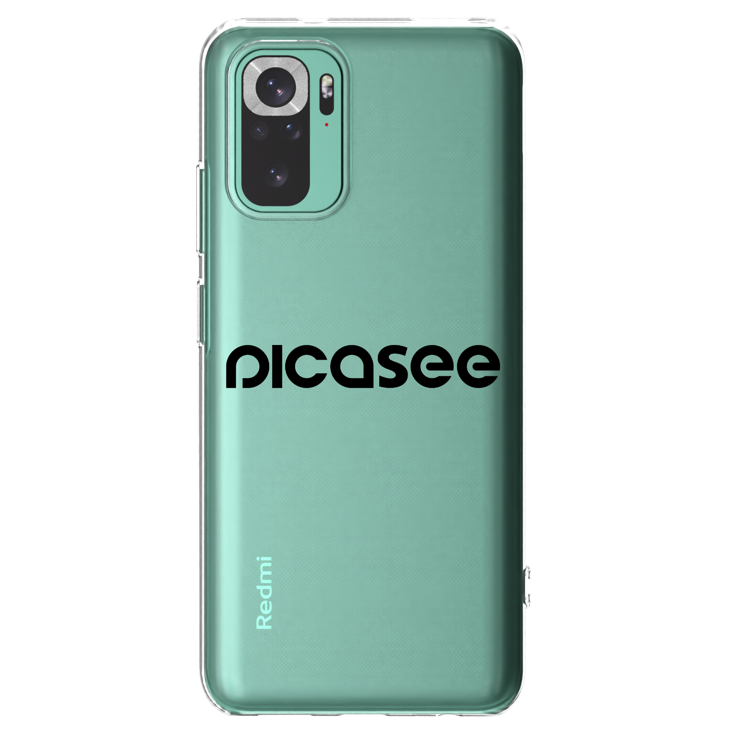 Picasee silikonska prozirna maskica za Xiaomi Redmi Note 10 Pro - Picasee - new logo - black