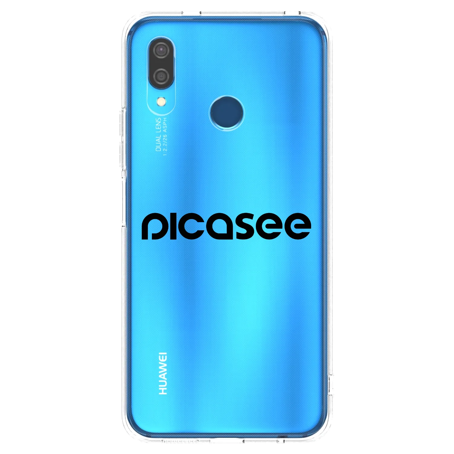 Picasee silikonska prozirna maskica za Huawei P20 Lite - Picasee - new logo - black