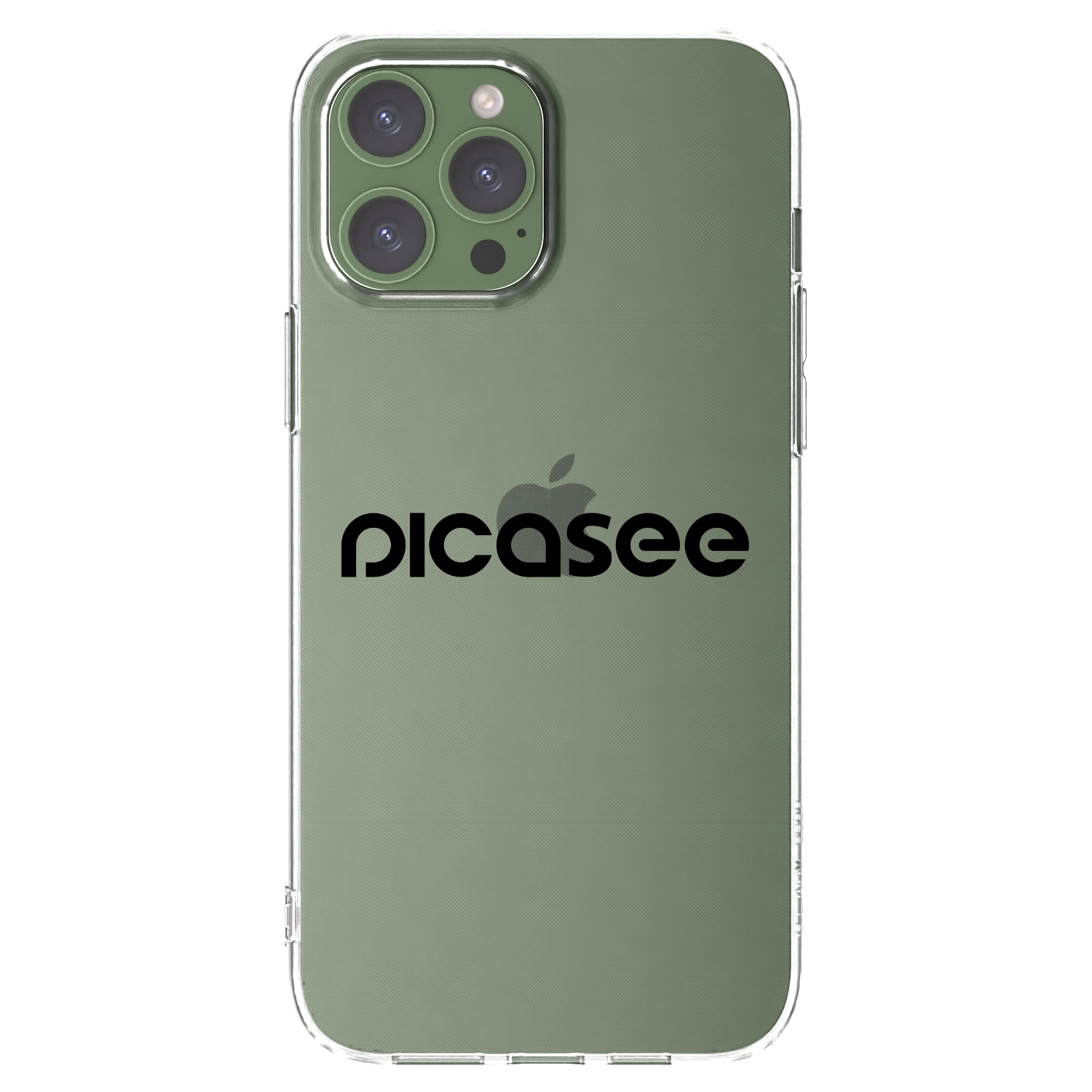 Picasee silikonska prozirna maskica za Apple iPhone 13 Pro Max - Picasee - new logo - black