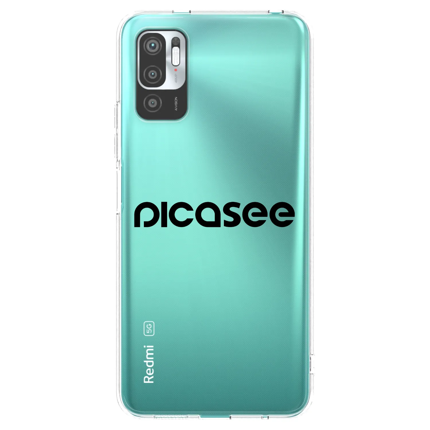 Picasee silikonska prozirna maskica za Xiaomi Redmi Note 10 5G - Picasee - new logo - black