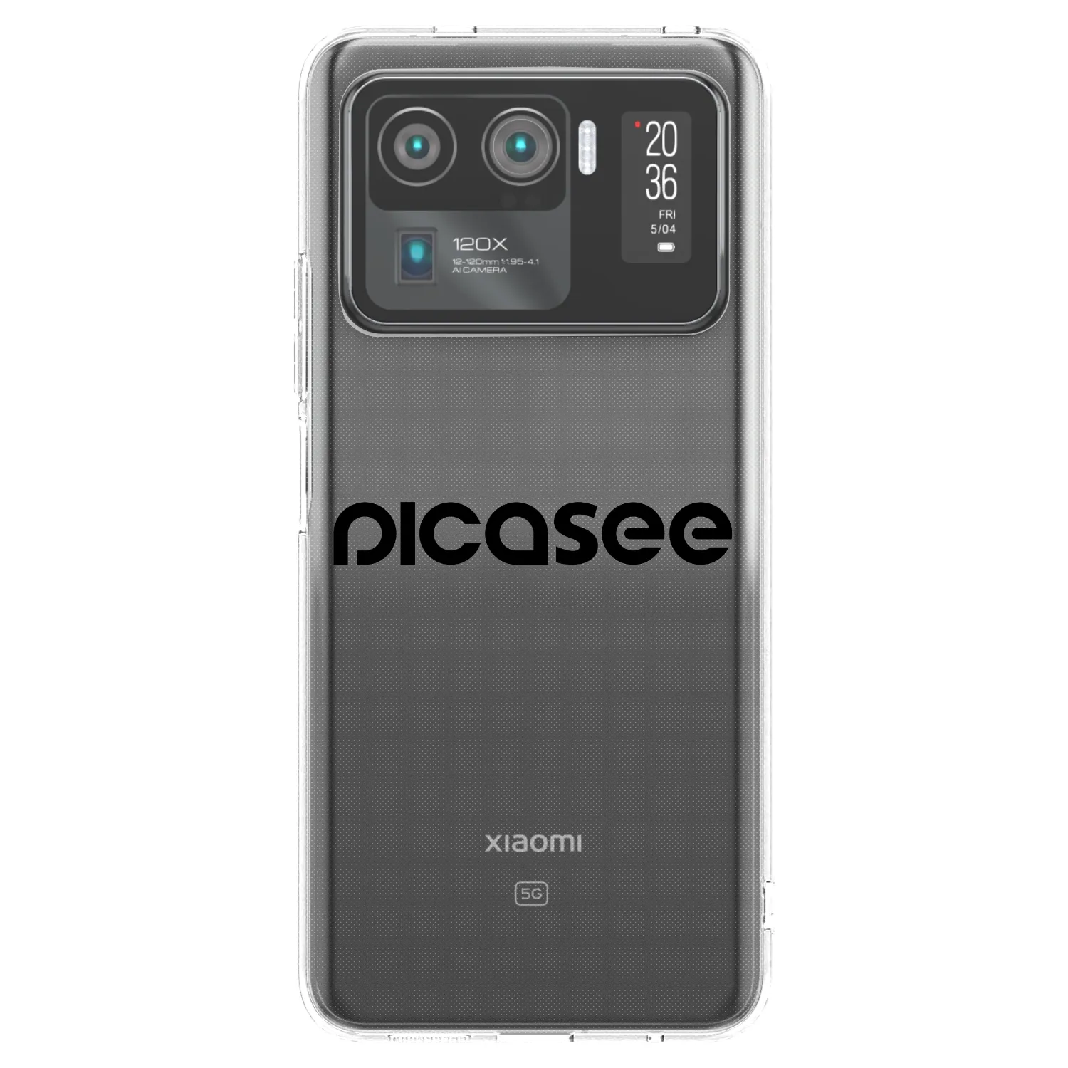Picasee silikonska prozirna maskica za Xiaomi Mi 11 Ultra - Picasee - new logo - black