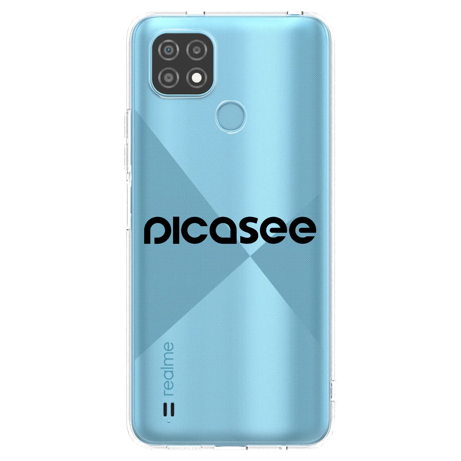 Picasee silikonska prozirna maskica za Realme C21 - Picasee - new logo - black