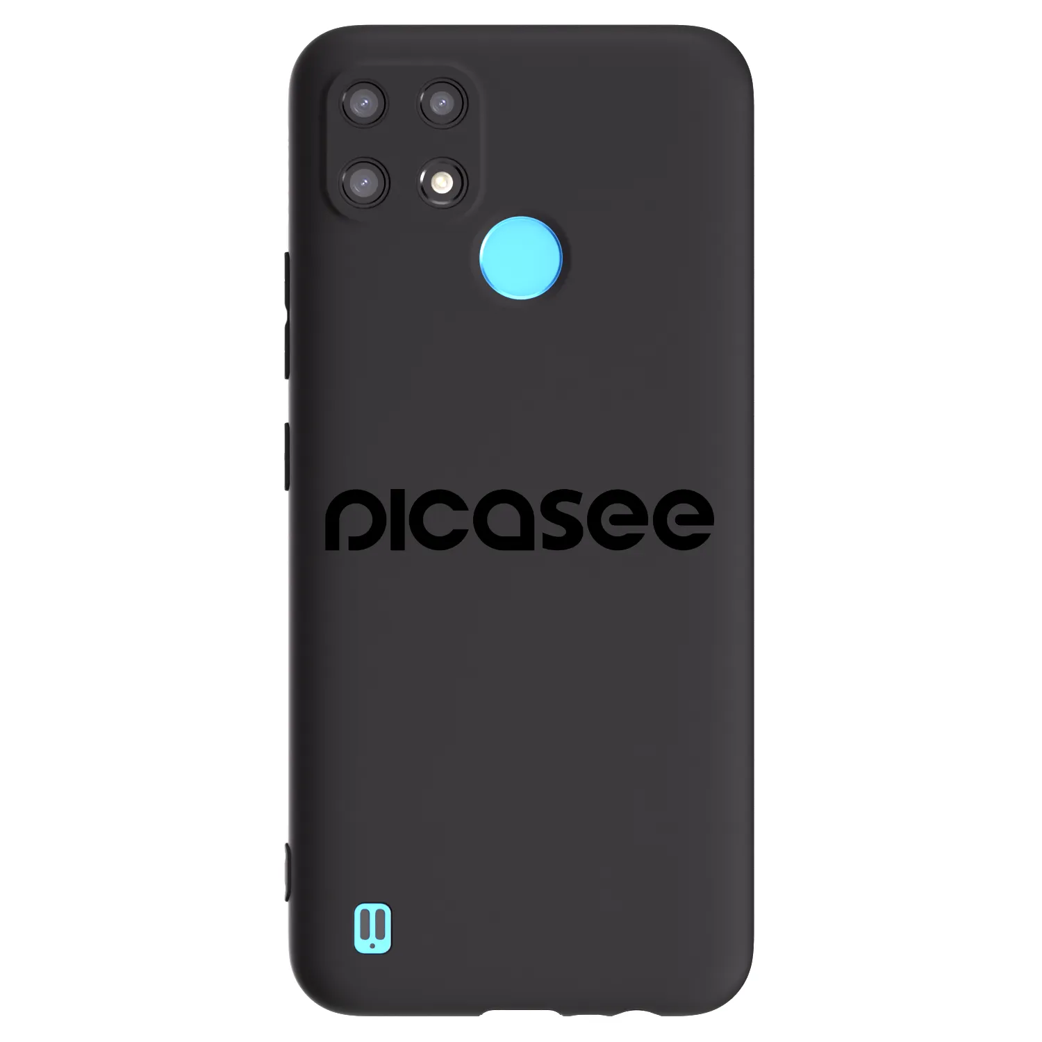 Picasee crna silikonska maskica za Realme C21 - Picasee - new logo - black