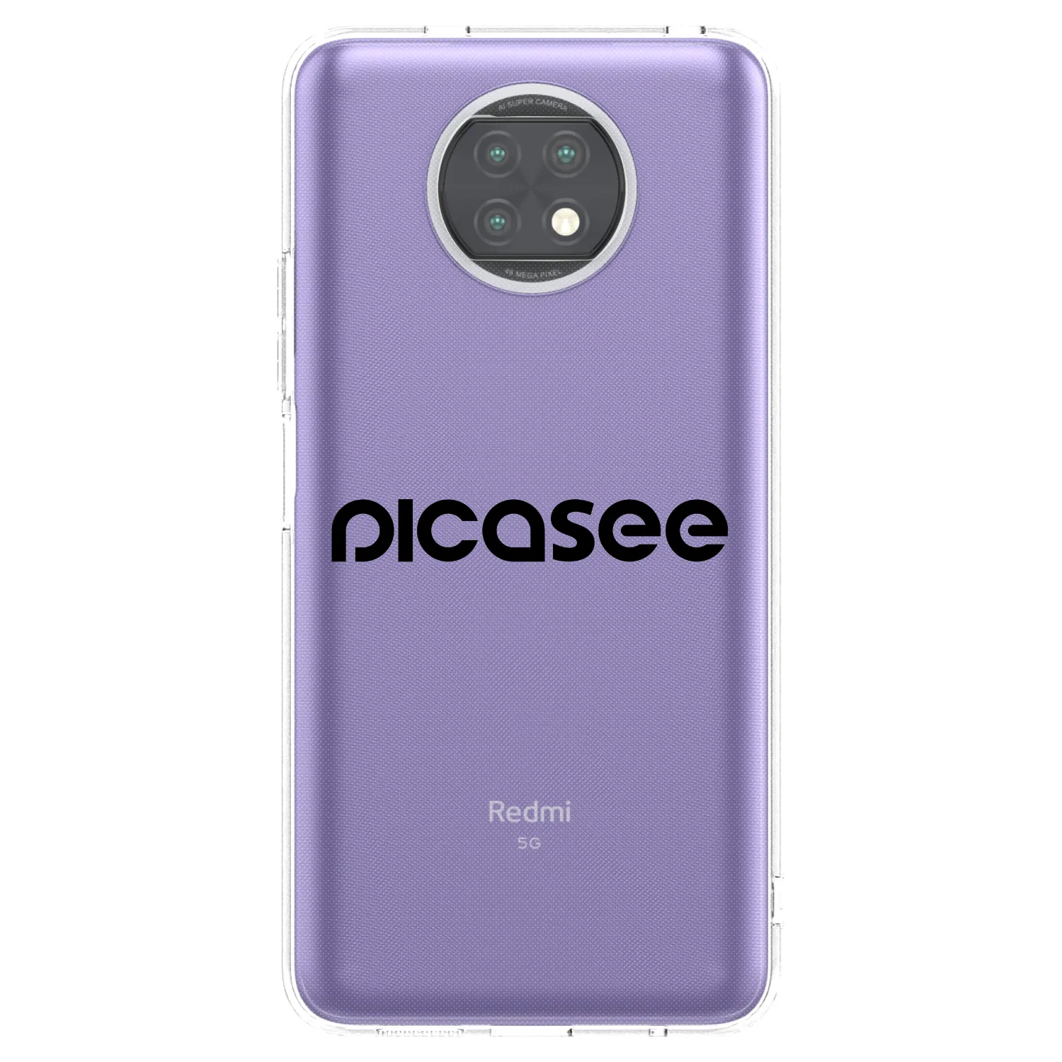 Picasee silikonska prozirna maskica za Xiaomi Redmi Note 9T - Picasee - new logo - black