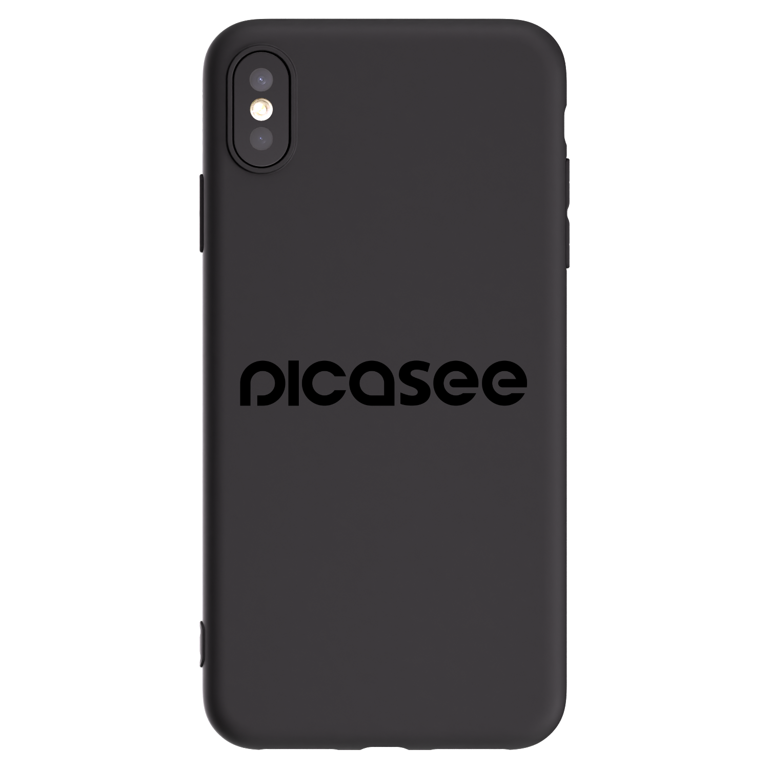 Picasee crna silikonska maskica za Apple iPhone XS Max - Picasee - new logo - black