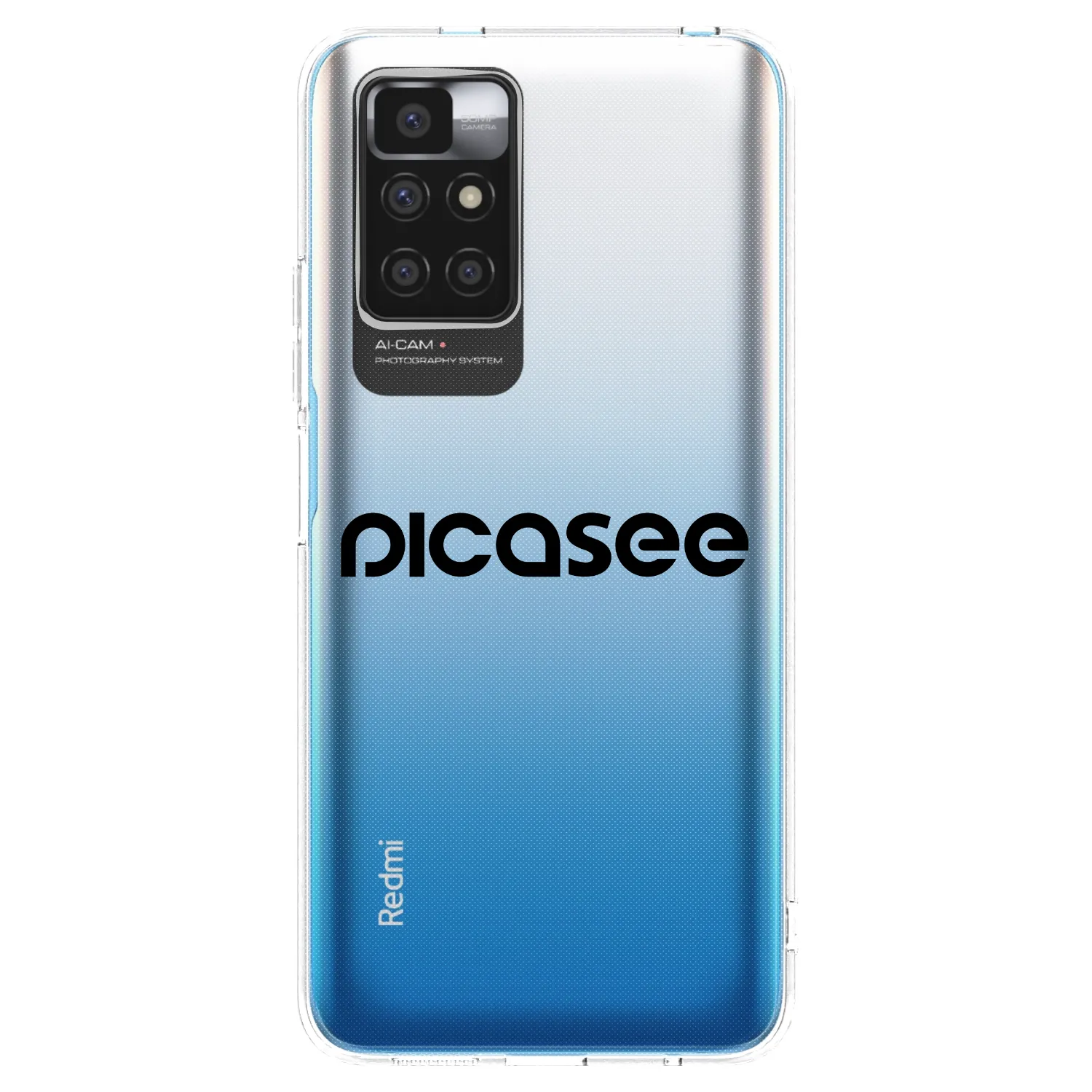 Picasee silikonska prozirna maskica za Xiaomi Redmi 10 - Picasee - new logo - black