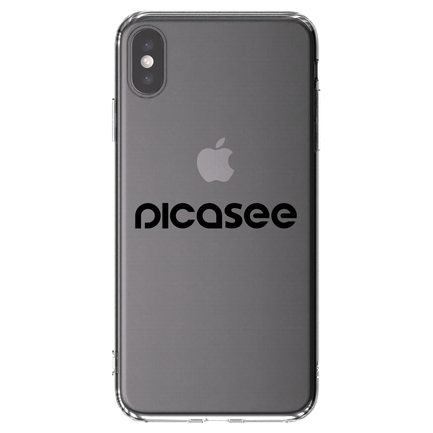 Picasee silikonska prozirna maskica za Apple iPhone XS Max - Picasee - new logo - black
