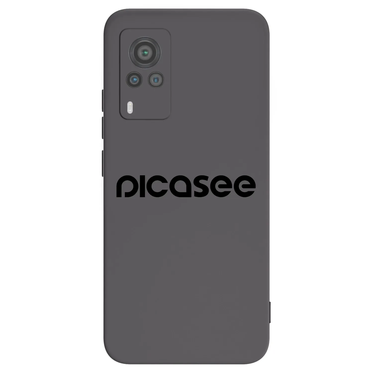 Picasee crna silikonska maskica za Vivo X60 Pro 5G - Picasee - new logo - black