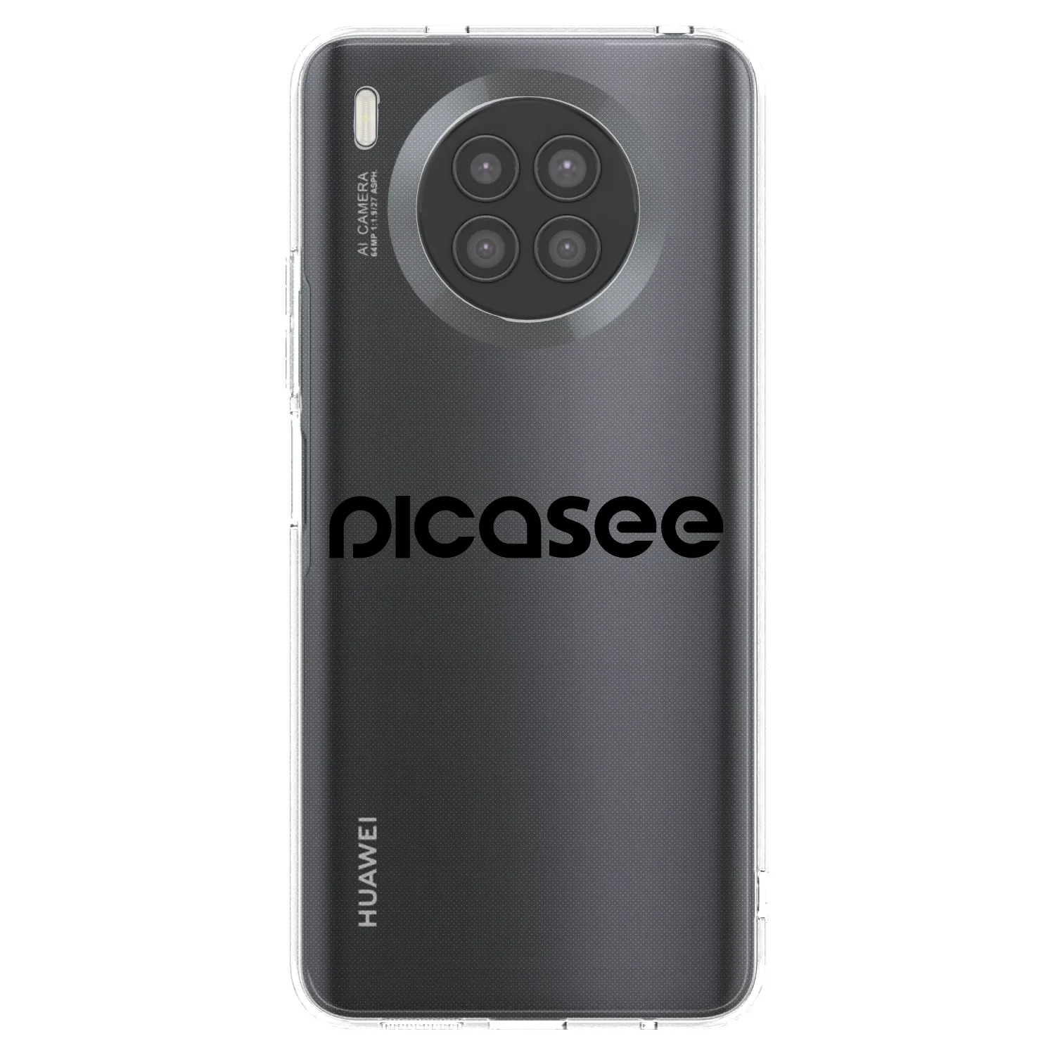 Picasee silikonska prozirna maskica za Huawei Nova 8i - Picasee - new logo - black