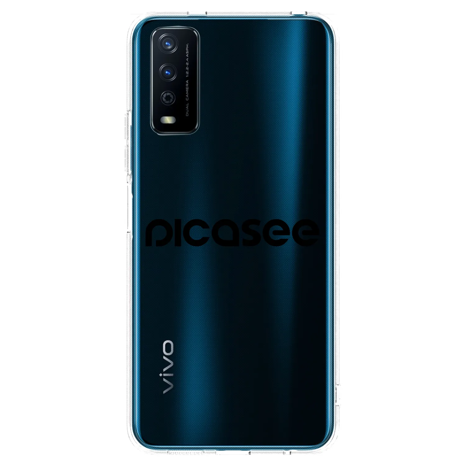 Picasee silikonska prozirna maskica za Vivo Y11s - Picasee - new logo - black
