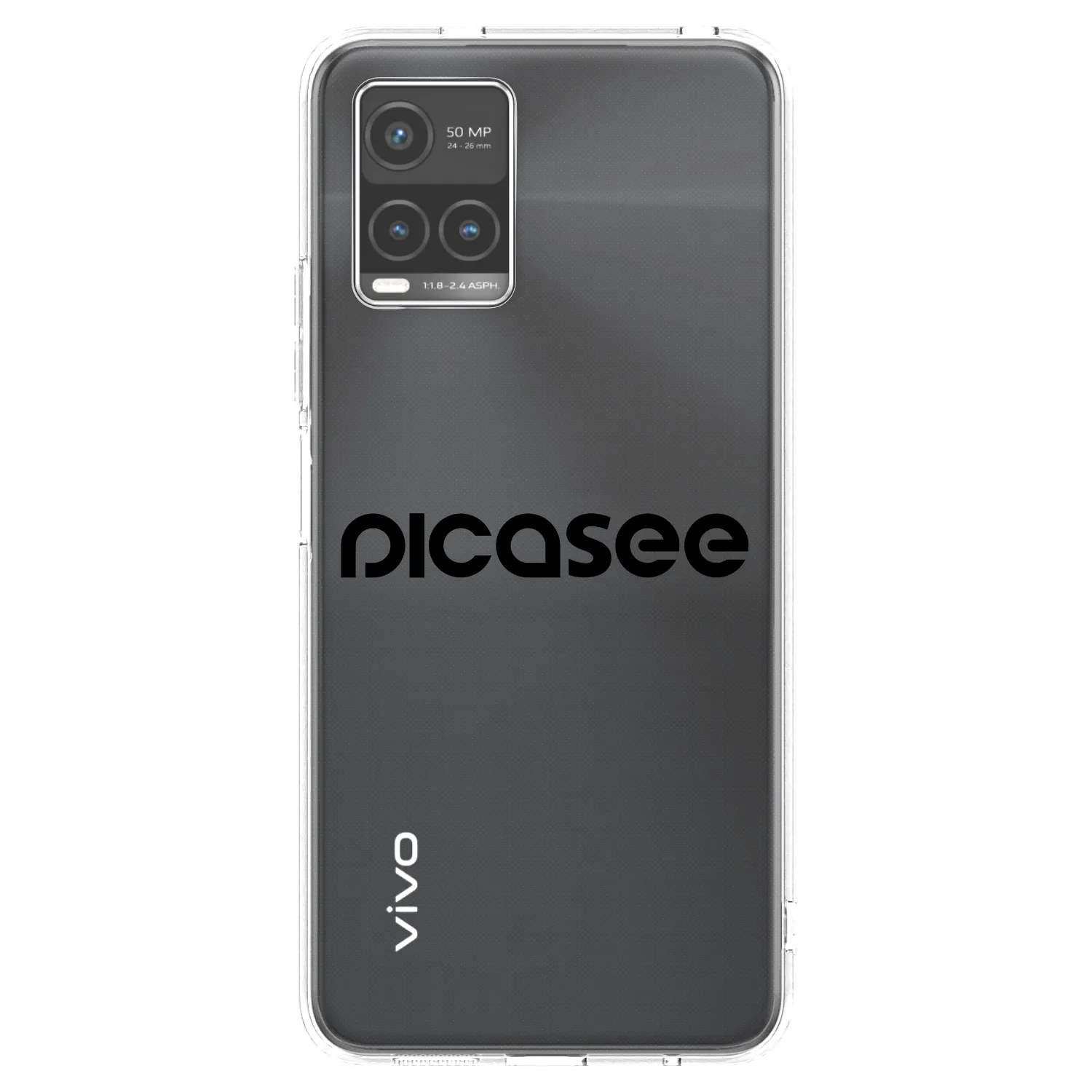 Picasee silikonska prozirna maskica za Vivo Y33s - Picasee - new logo - black