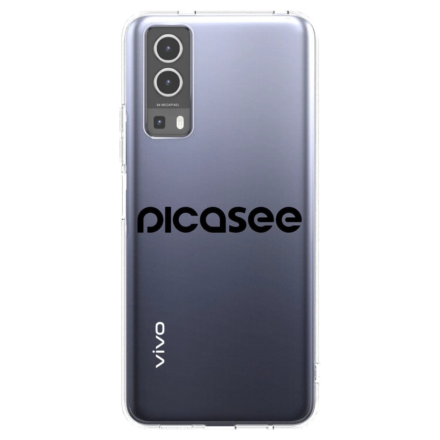 Picasee silikonska prozirna maskica za Vivo Y72 5G - Picasee - new logo - black