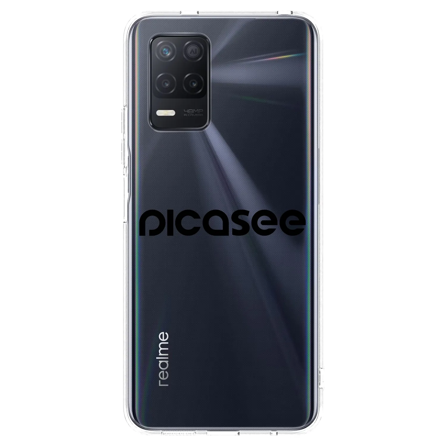 Picasee silikonska prozirna maskica za Realme 8 5G - Picasee - new logo - black