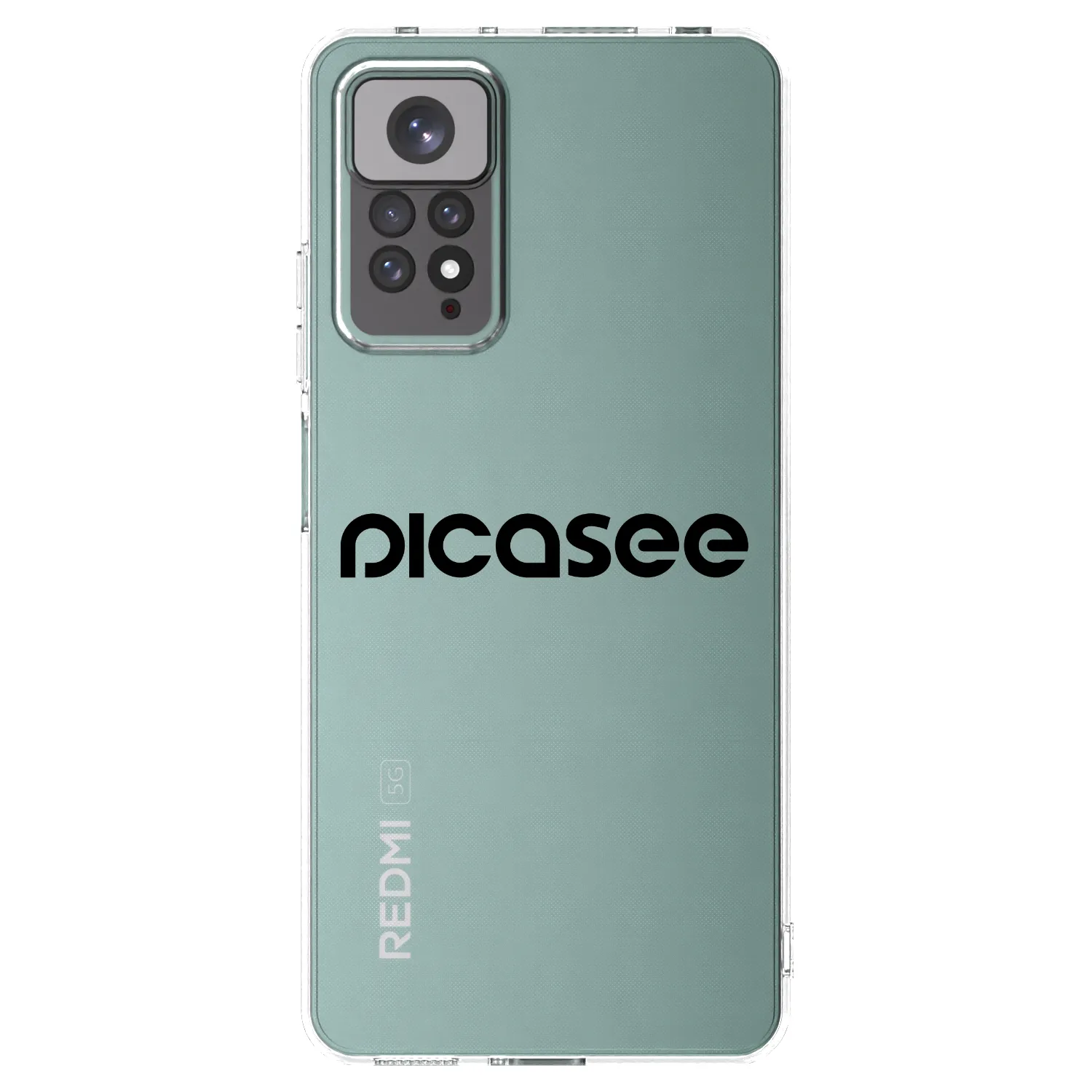 Picasee silikonska prozirna maskica za Xiaomi Redmi Note 11 - Picasee - new logo - black