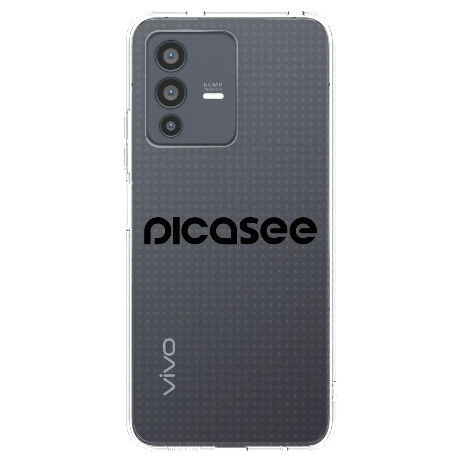 Picasee silikonska prozirna maskica za Vivo V23 5G - Picasee - new logo - black