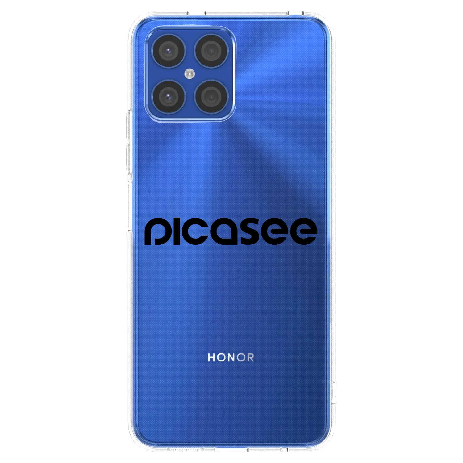 Picasee silikonska prozirna maskica za Honor X8 4G - Picasee - new logo - black
