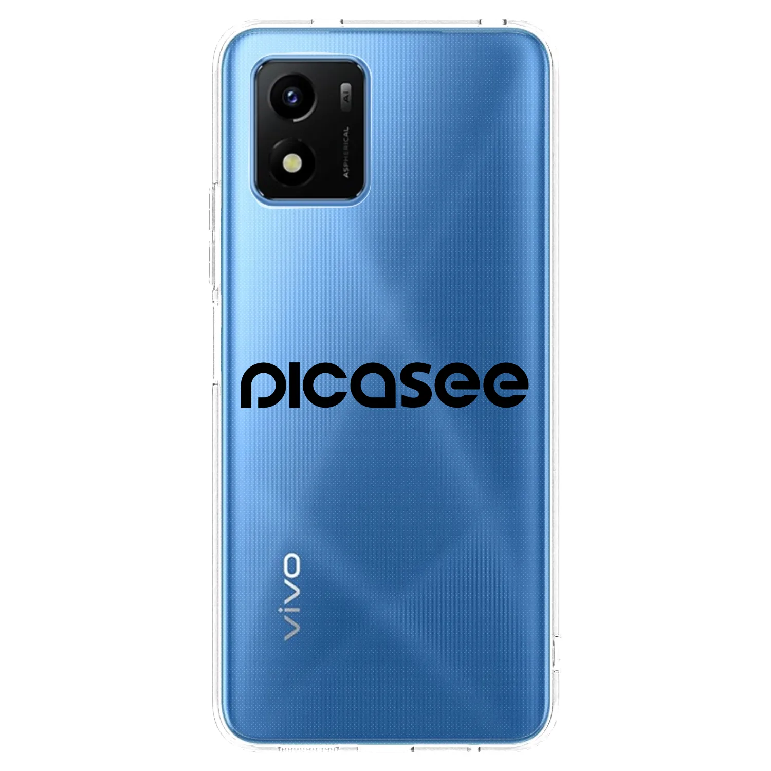 Picasee silikonska prozirna maskica za Vivo Y01 - Picasee - new logo - black