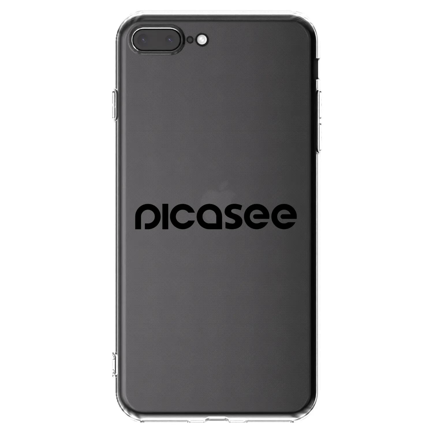 Picasee silikonska prozirna maskica za Apple iPhone 8 Plus - Picasee - new logo - black