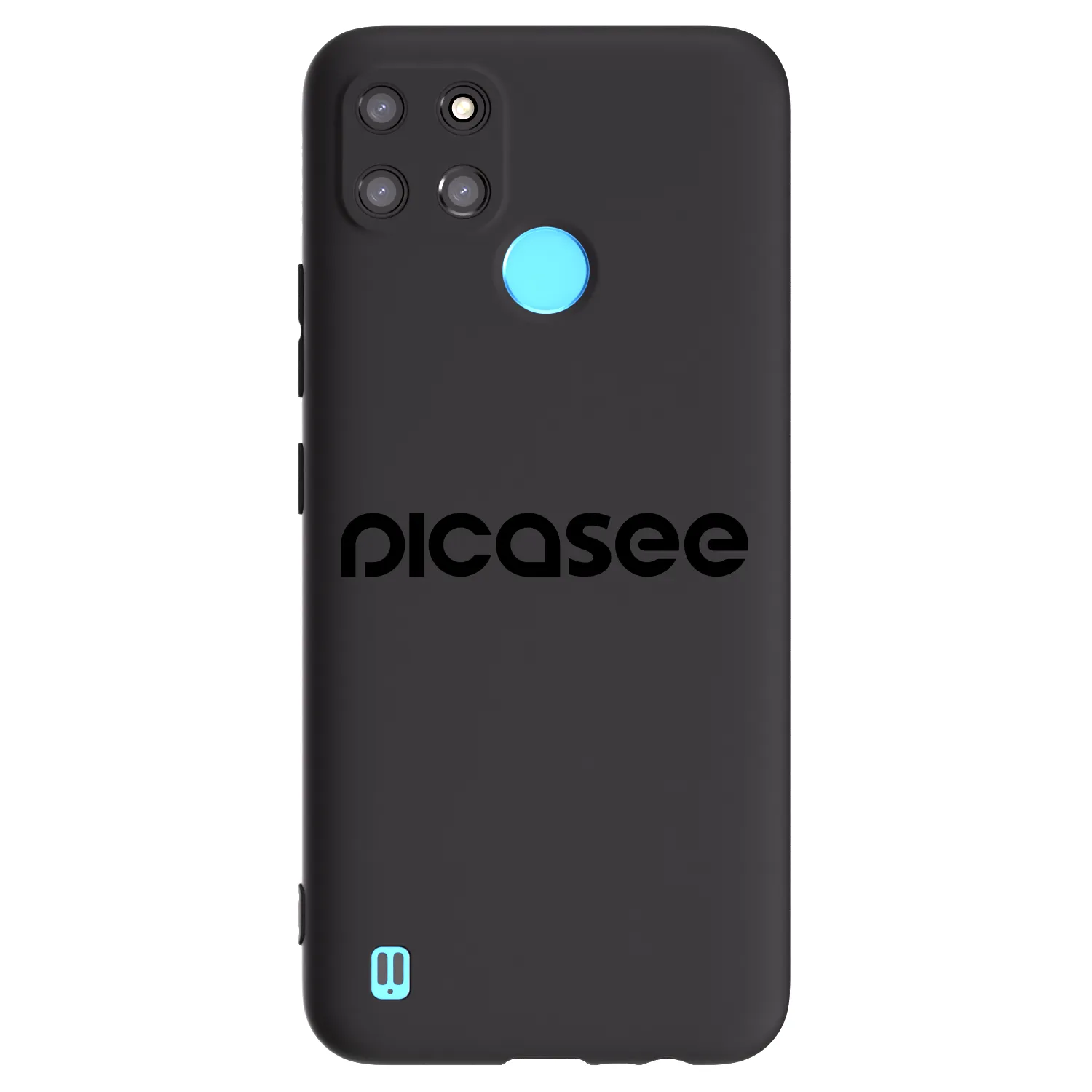 Picasee crna silikonska maskica za Realme C21Y - Picasee - new logo - black