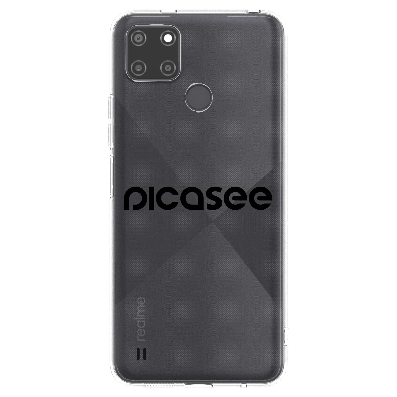 Picasee silikonska prozirna maskica za Realme C21Y - Picasee - new logo - black