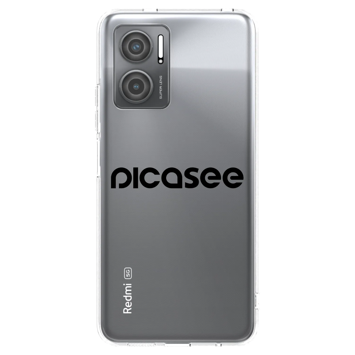 Picasee silikonska prozirna maskica za Xiaomi Redmi 10 5G - Picasee - new logo - black