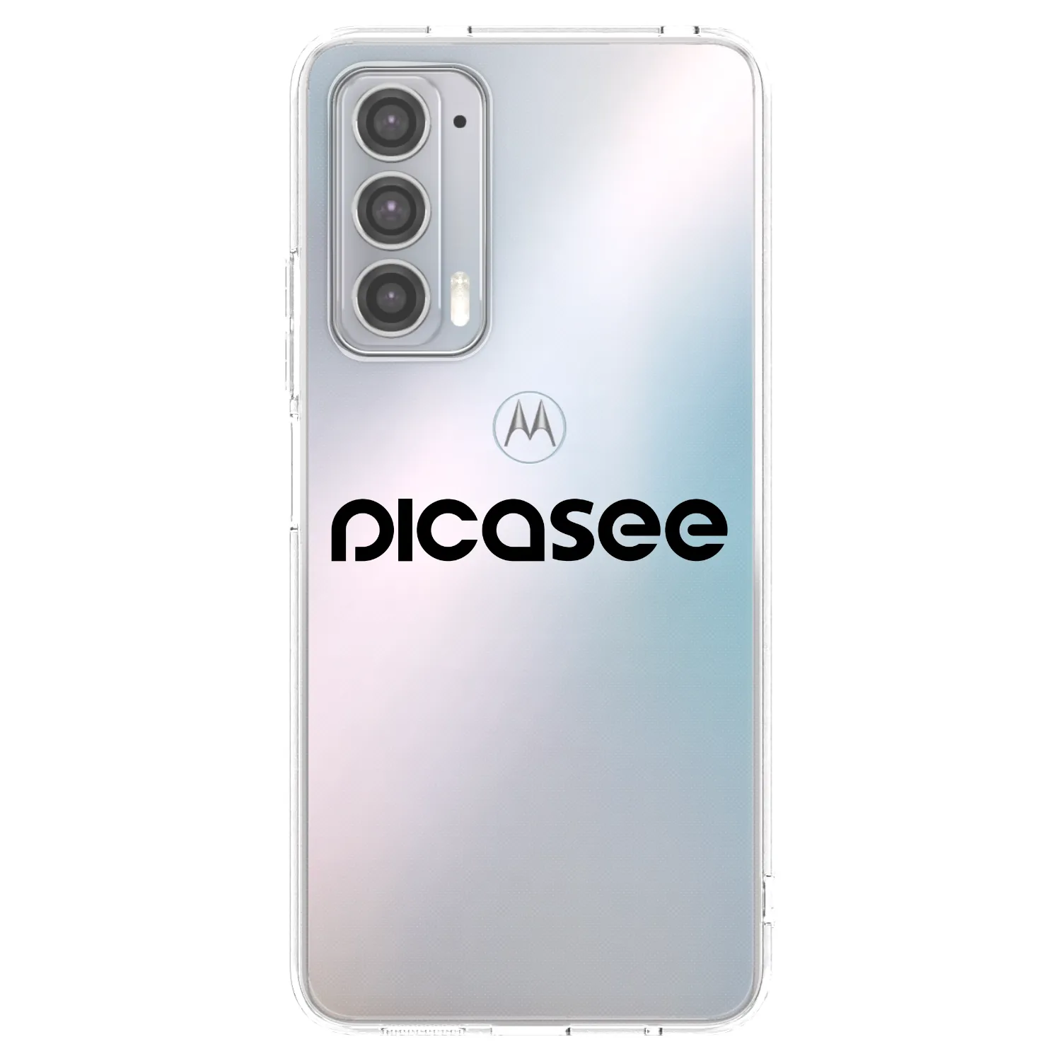 Picasee silikonska prozirna maskica za Motorola Edge 20 - Picasee - new logo - black