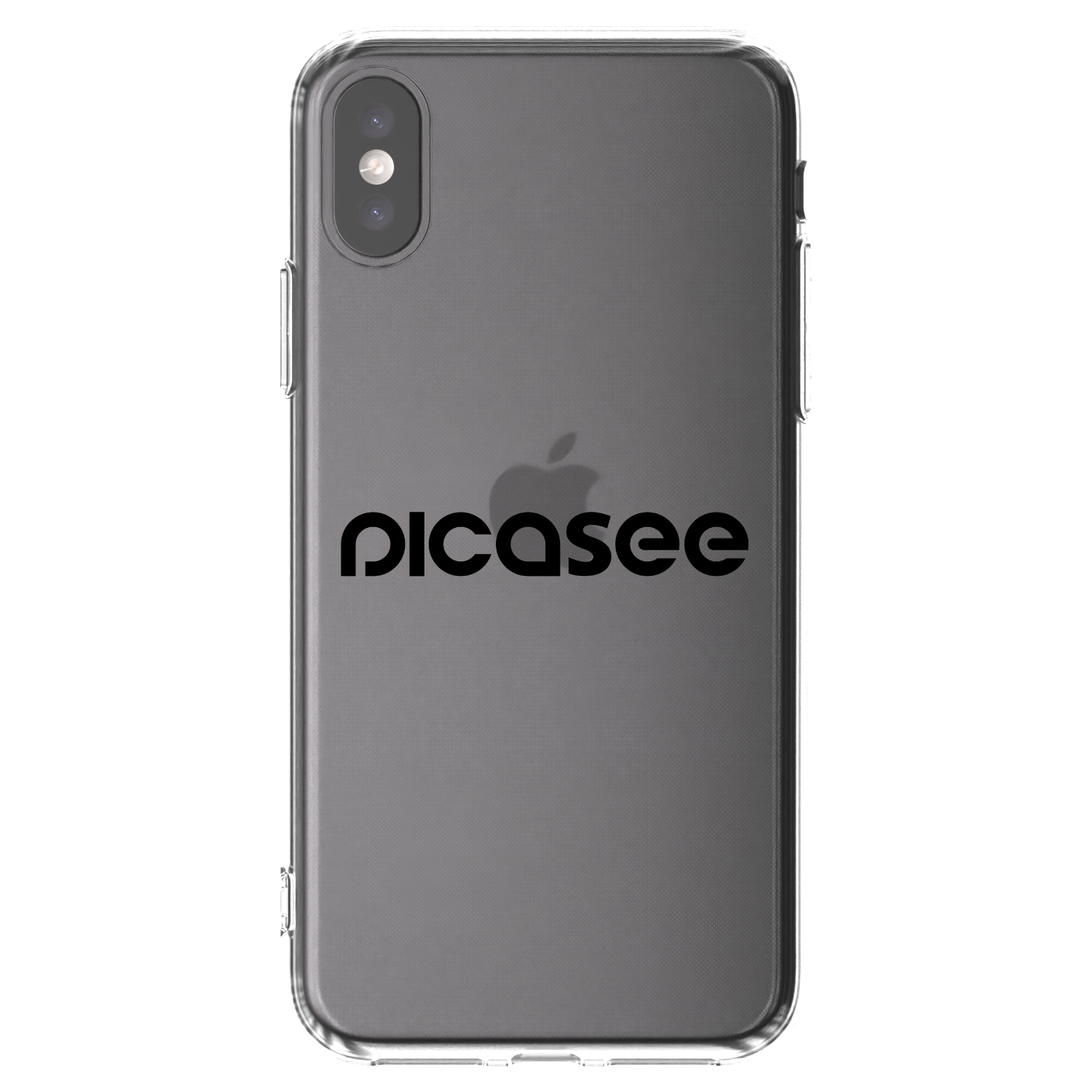Picasee silikonska prozirna maskica za Apple iPhone X/XS - Picasee - new logo - black