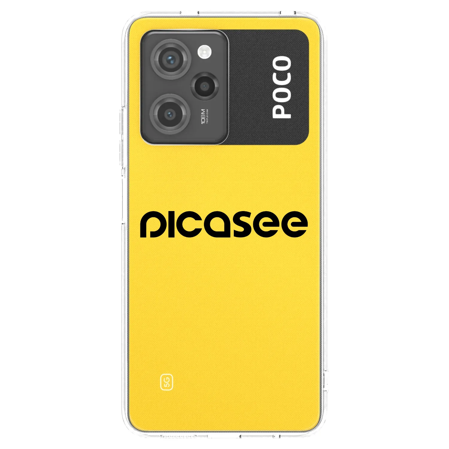 Picasee crna silikonska maskica za Xiaomi Poco X5 Pro - Picasee - new logo - black