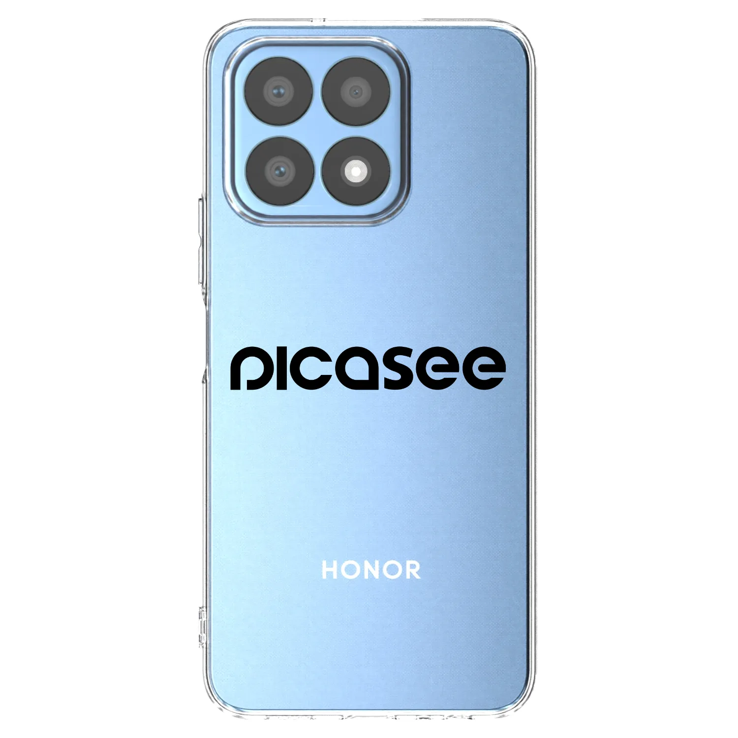 Picasee silikonska prozirna maskica za Honor X8a - Picasee - new logo - black