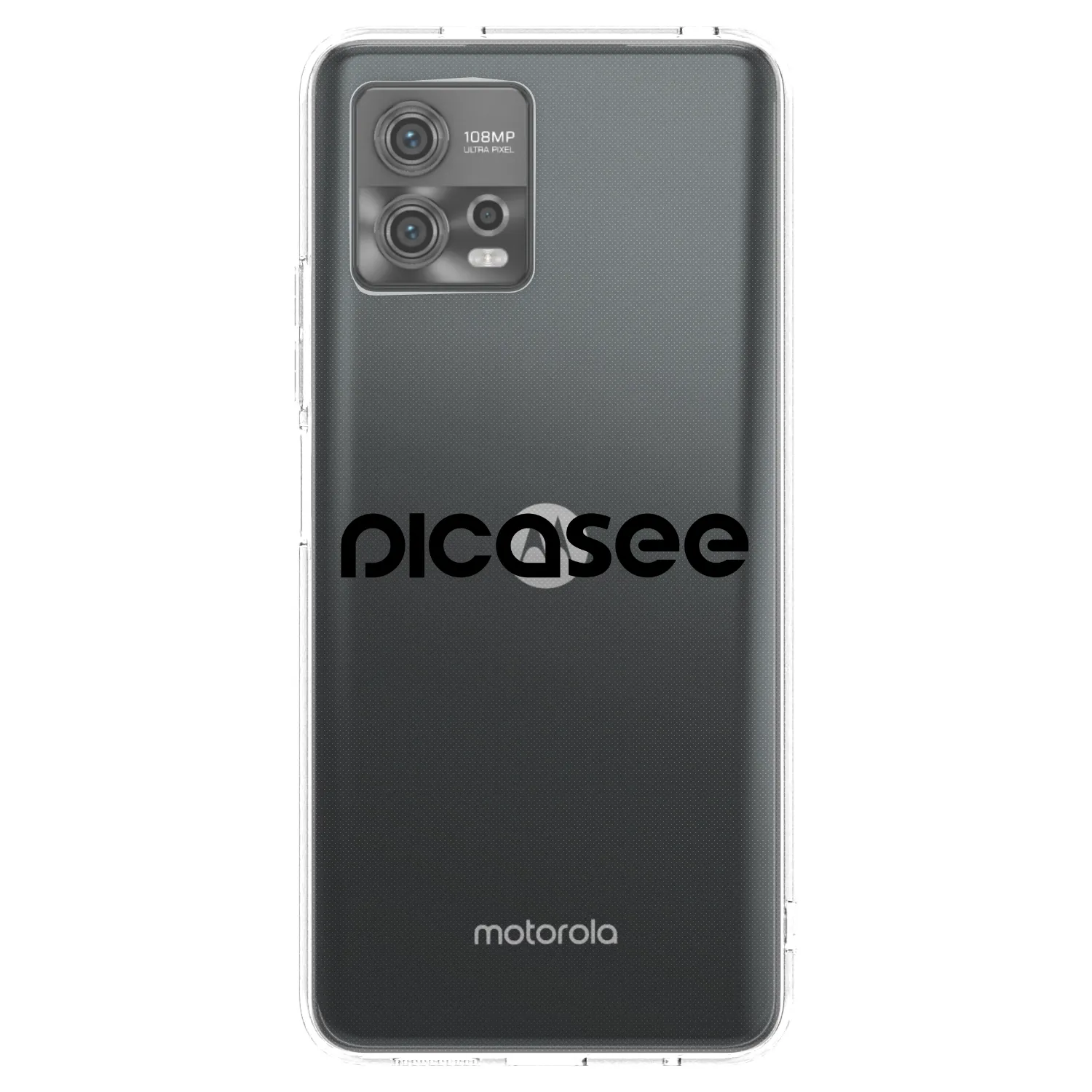 Picasee silikonska prozirna maskica za Motorola Moto G72 - Picasee - new logo - black