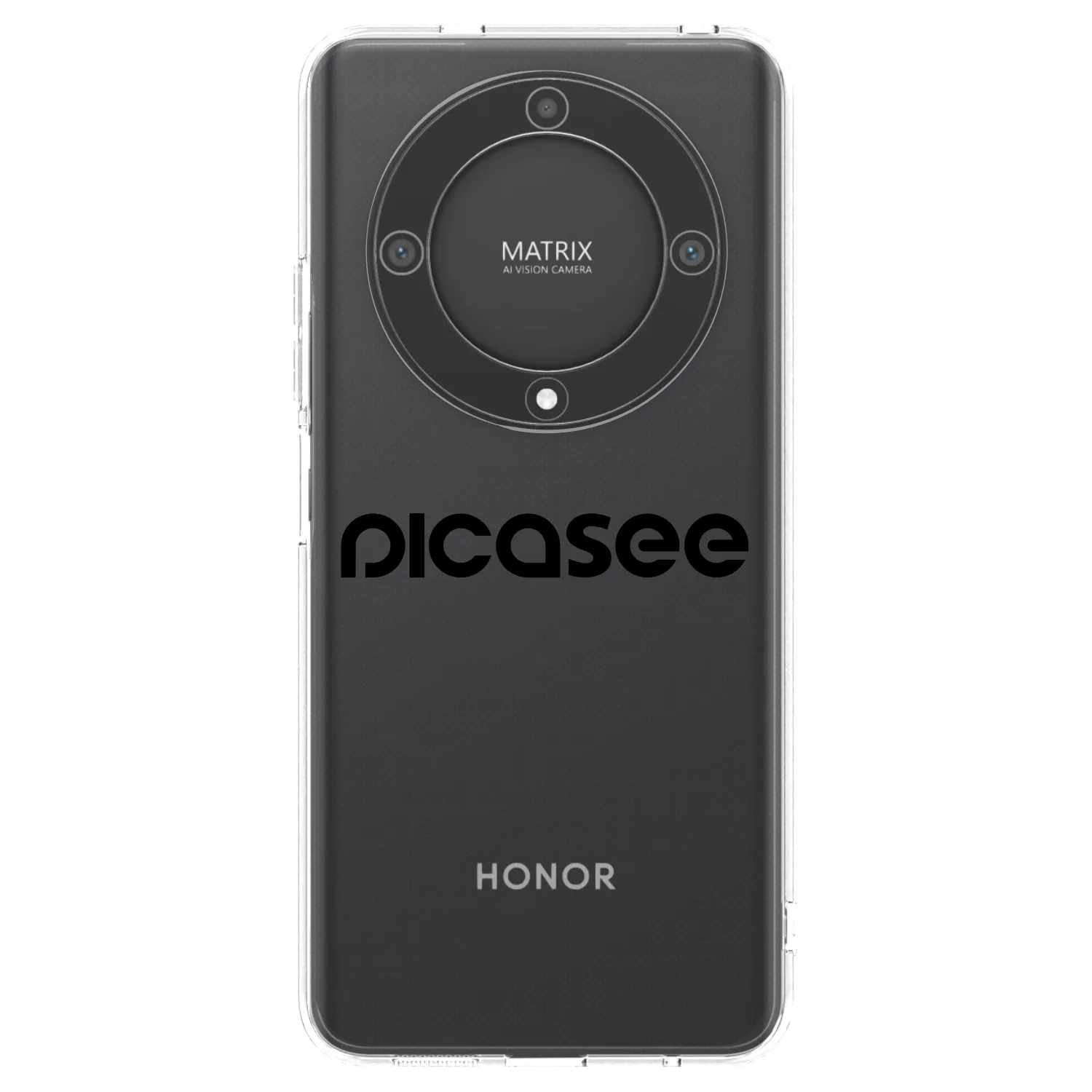 Picasee silikonska prozirna maskica za Honor Magic5 Lite 5G - Picasee - new logo - black