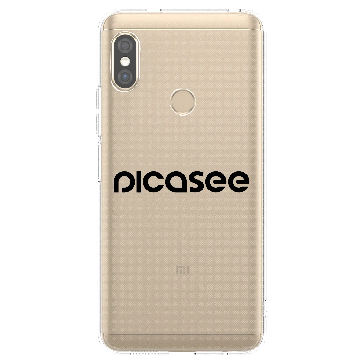 Picasee silikonska prozirna maskica za Xiaomi Redmi Note 5 Global - Picasee - new logo - black