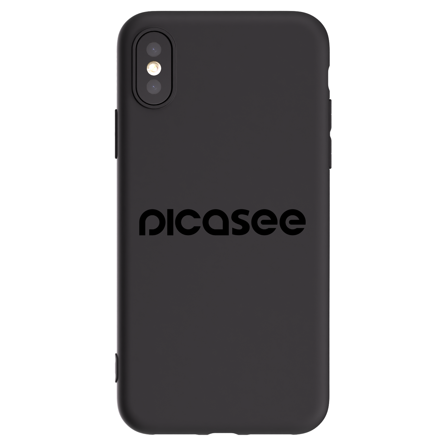 Picasee crna silikonska maskica za Apple iPhone X/XS - Picasee - new logo - black