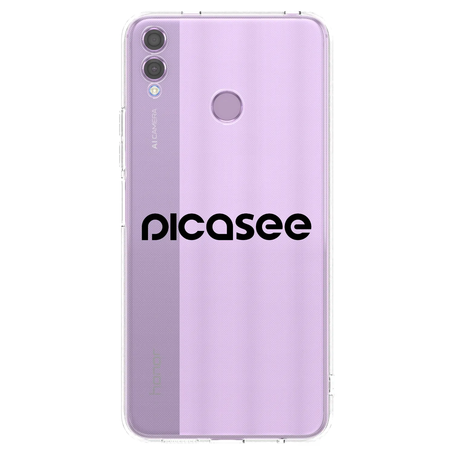 Picasee silikonska prozirna maskica za Honor 8X - Picasee - new logo - black
