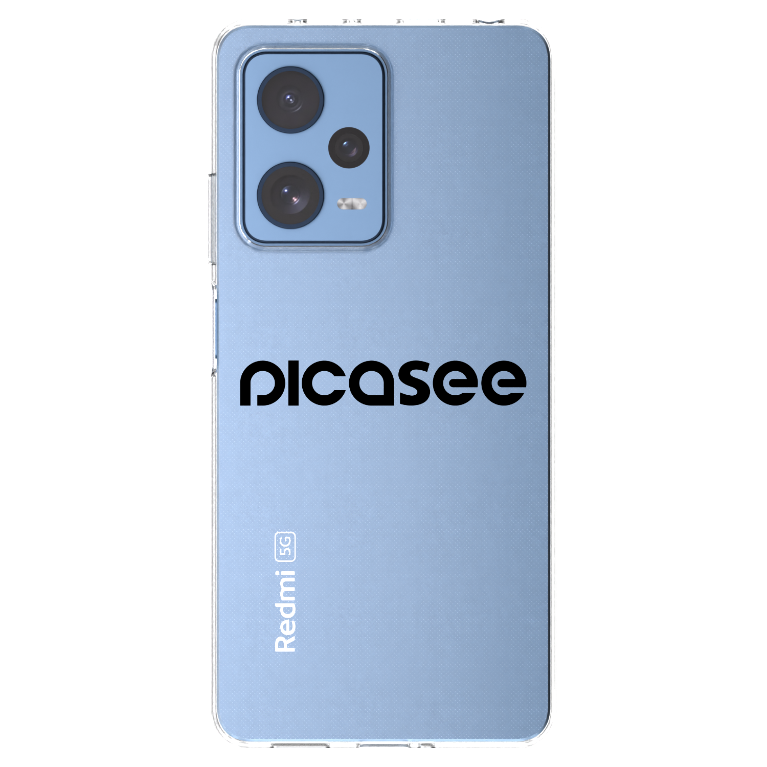 Picasee silikonska prozirna maskica za Xiaomi Redmi Note 12 Pro 5G - Picasee - new logo - black